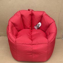 New Big Joe Milano 28” Tall Bean Bag Chair, Nylon Polyester Blend, Red
