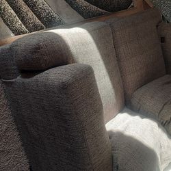 Grey Couch W USB Inputs In It