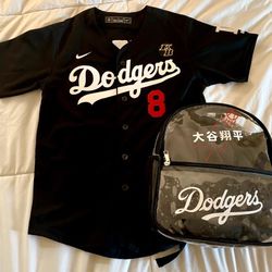 Custom Los Angeles Dodgers Shohei Ohtani Kanji Clear Backpack. Stadium Approved. 