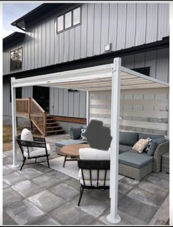 Brand New White Metal Pergola 