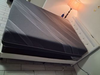 Queen Memory Foam Mattress and bed frame.
