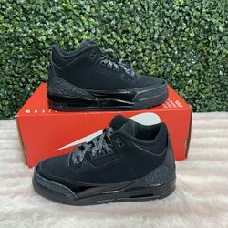 Size 4.5Y / 6W - Nike Jordan 3 Retro Black Cat 2025 