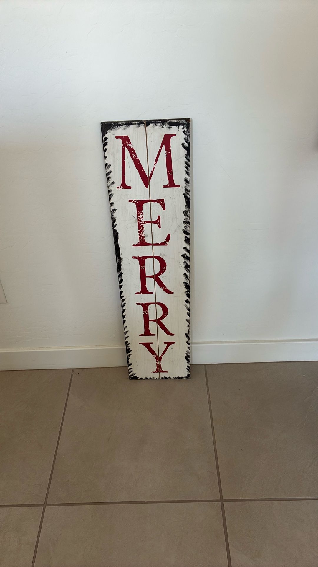 Merry Wood Sign