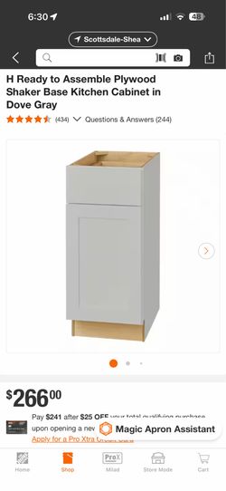 Shaker cabinet .Avondale gray