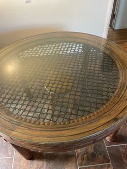 Large Solid Wood Dining Table