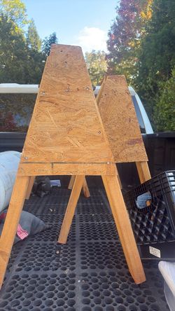 Handmade OSB Wood Sawhorse Pair