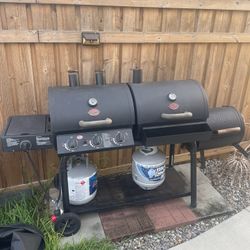 Texas Trio 4- Burner Dual Grill with Smoker