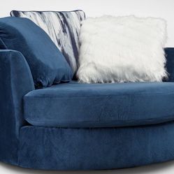 Cordelle Swivel Chair – Deep Blue