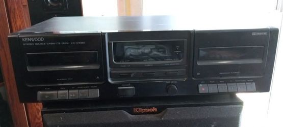 KENWOOD DOUBLE CASSETTE TAPE DECK WITH CASSETTE TAPES LOT $250 FINAL PRICE READ DESCRIPTION AND SEE ALL PICTURES