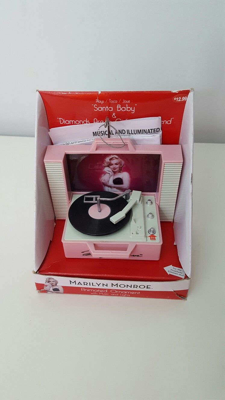 Marilyn Monroe Animated Music Ornament Santa Baby Diamonds Are Girls Best Friend