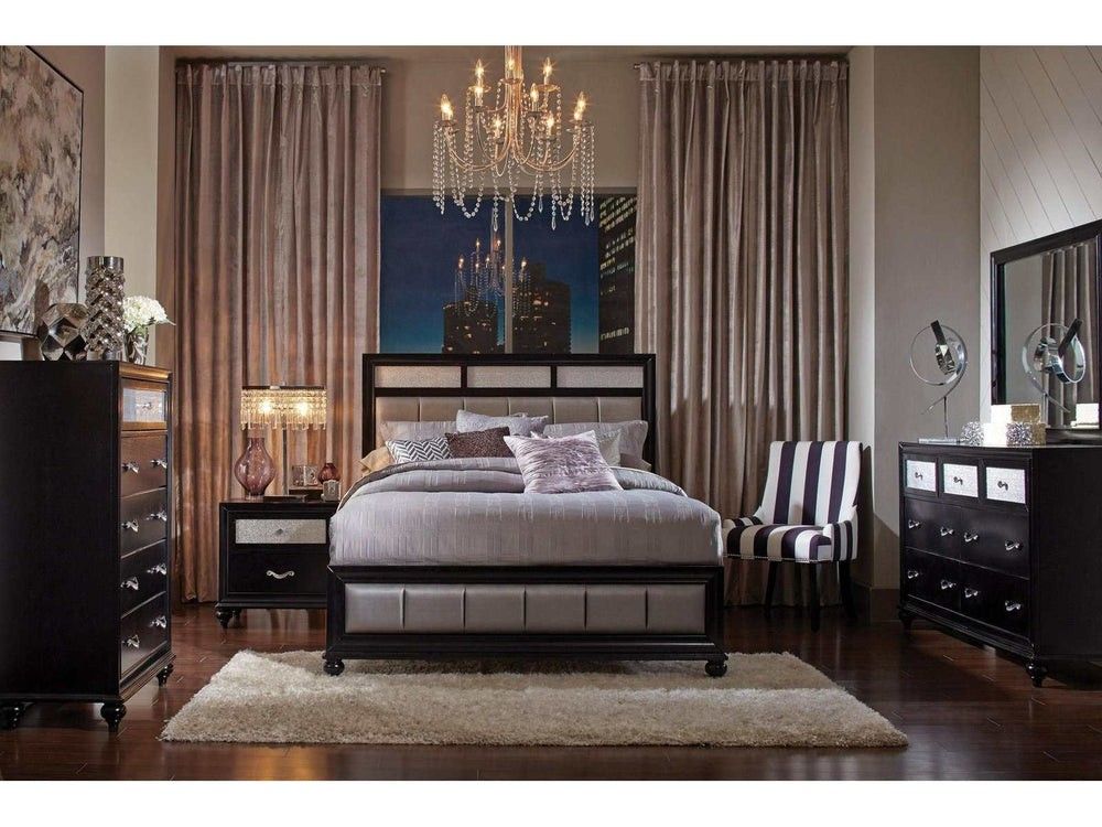 Barzini Black 5pc California King Bedroom Set

