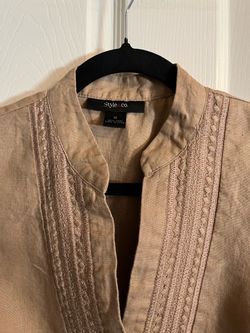 Style & Co. 100% Linen Sleeveless Blouse, Size 14