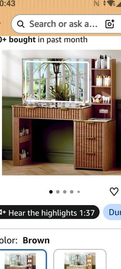 Vanity with mirror