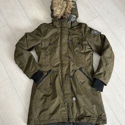 New Madden girl parka hoodded jacket- green