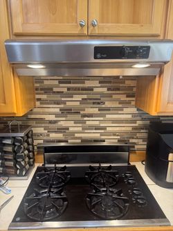 GE range and hood