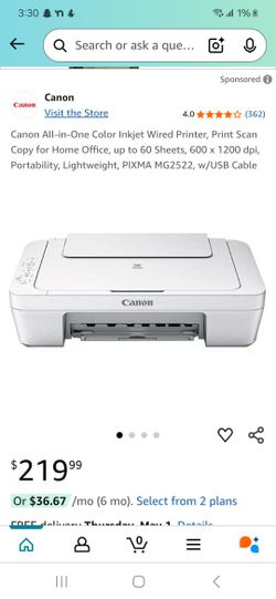 New Canon Pixma MG2500
