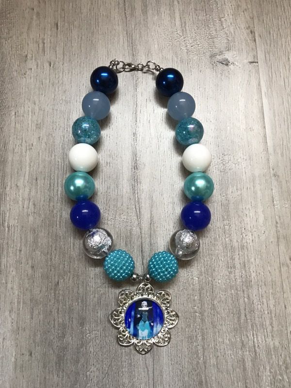 Princess Elsa chunky bead necklace