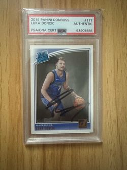 Luka Doncic 2018 Panini Donruss Signed Rookie Card PSA/DNA