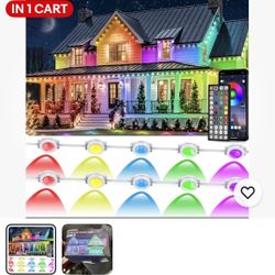 CETELUMA 300FT Permanent Outdoor RGB Lights, IP67 Waterproof Smart Eave Lighting
