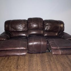 2- Leather Reclinable Sofa