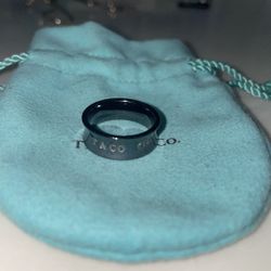 Tiffany & Co. 1837 Titanium Ring Authentic