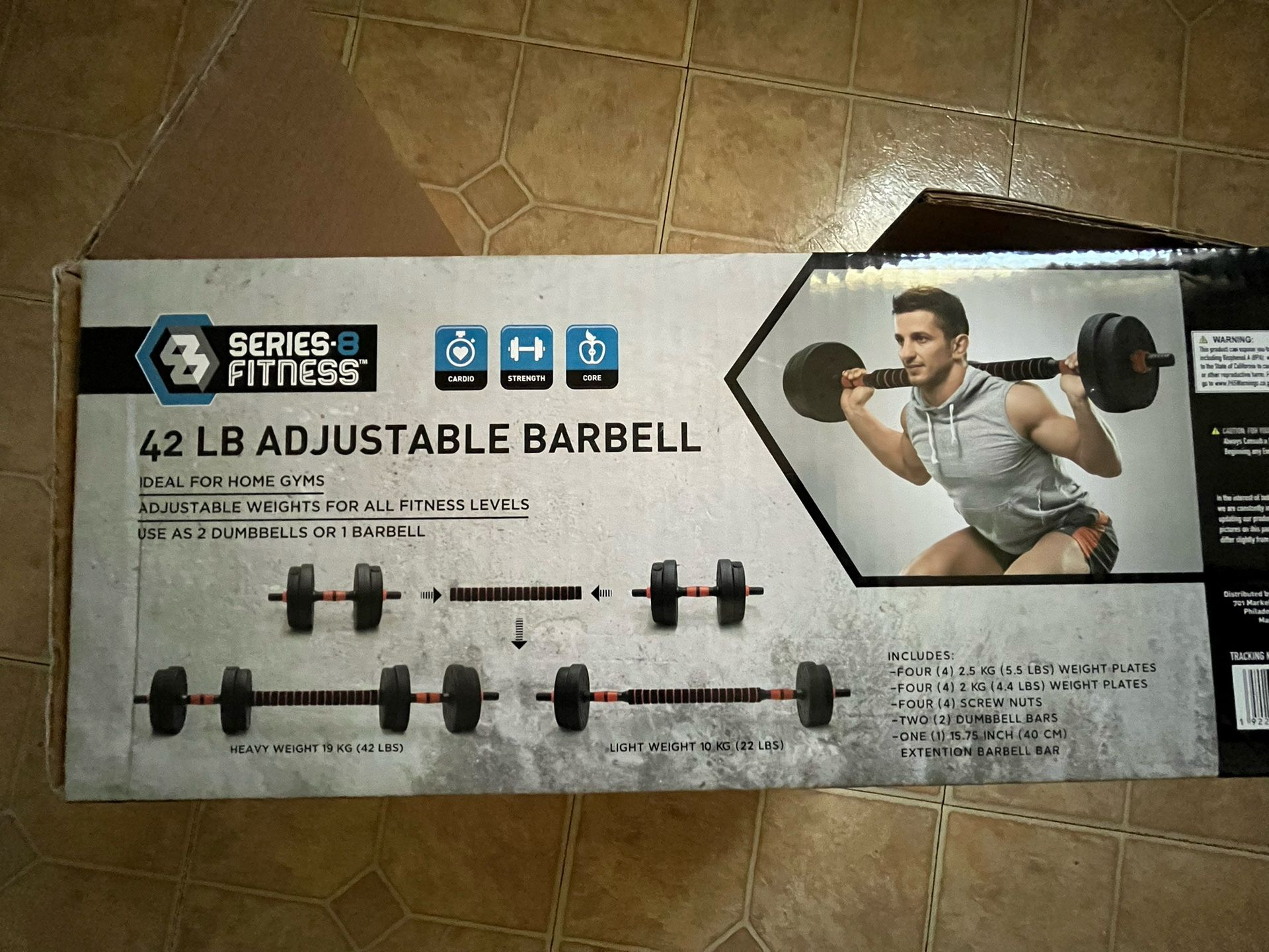 42 Pound Adjustable Barbell Weight Bundle