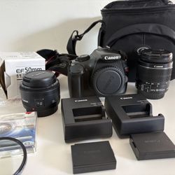 Canon DSLR EOS Rebel T3 Camera And Accessories 