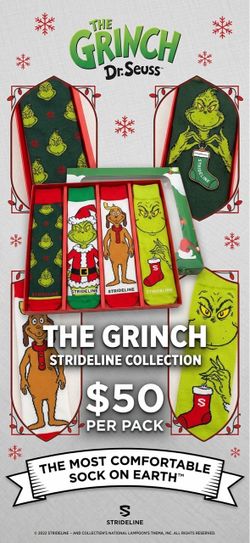 The GRINCH Strideline sock collection