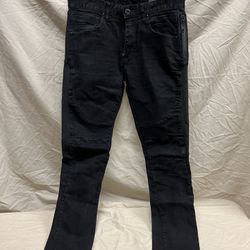 Mens FLX JNS Black Jeans 34x32 Tapered Active 360