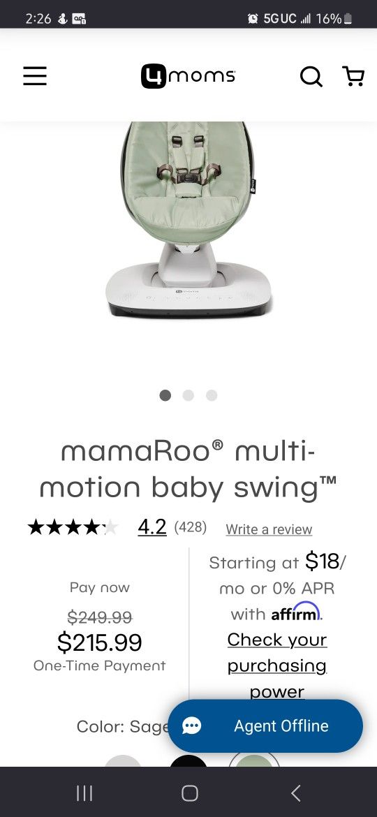 Mamaroo Multi Motion Swing