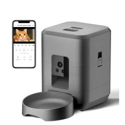 2L Automatic Cat Feeder with Camera Video with Night Vision 2.4G WiFi Automatic Pet Feeder Smart Dog Feed