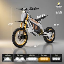 3000W  E Kids Dirt Bike On Sale $1099  We Offer Financing 