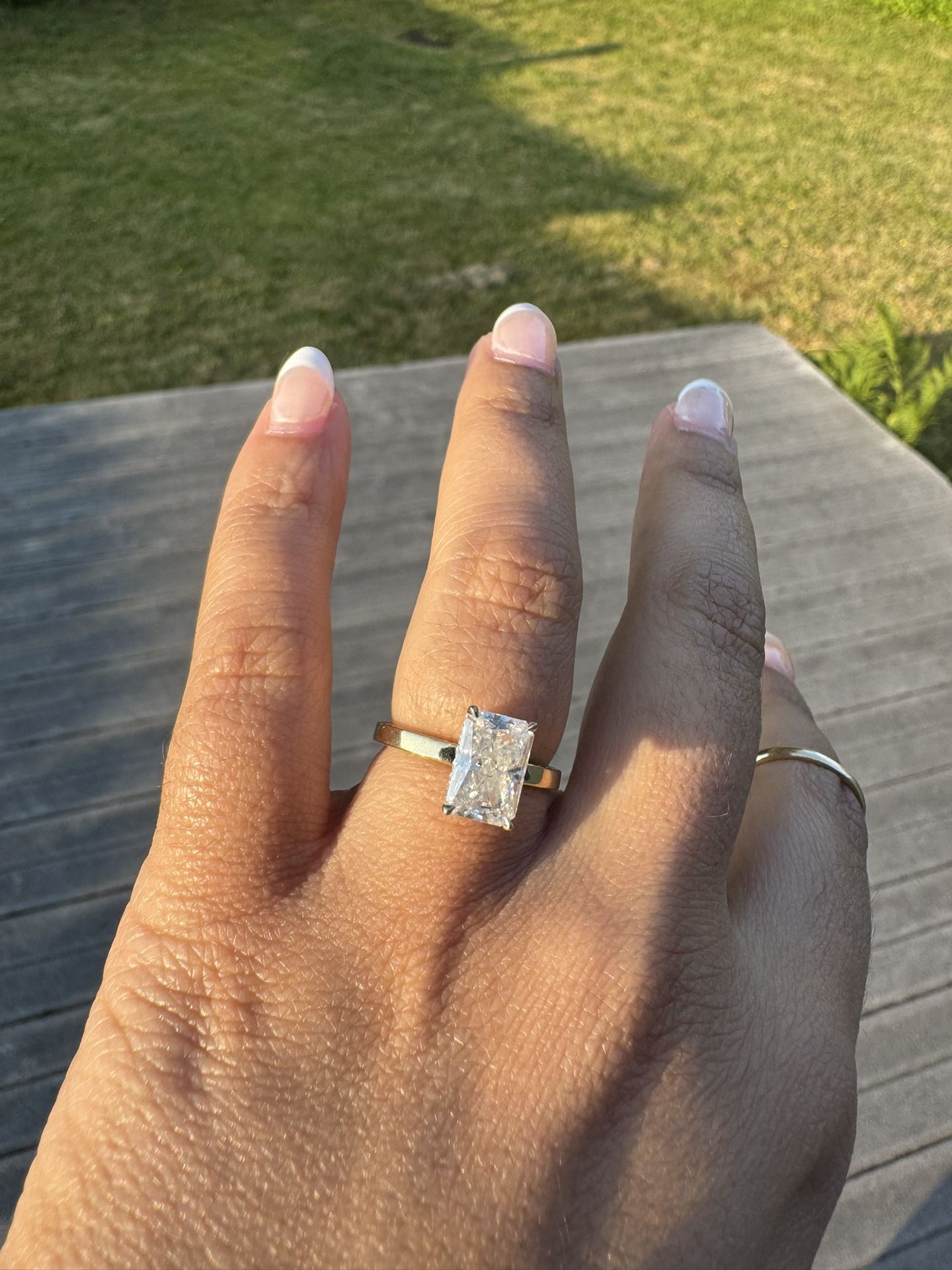Radiant Cut Moissanite Engagement Ring