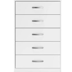 Chest Of Drawers, Dresser, White, 29.88W x 45.63H x 18.75D, New