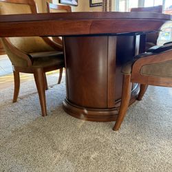 Beautiful wood dining table w/6 chairs and Buffet