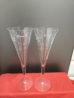 Copas Altas Para Boda Grabadas "Bride & Groom  De PrincessHouse"