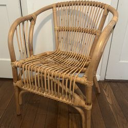 Anthropologie Wicker Rattan Chair Like New