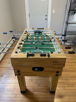 Full size solid wood foosball table