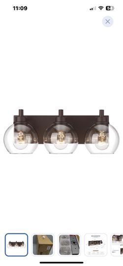“New”3 light oil rubbed bronze 18” x7”)vanity light (retail$79)