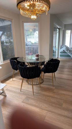 Dining table and chairs