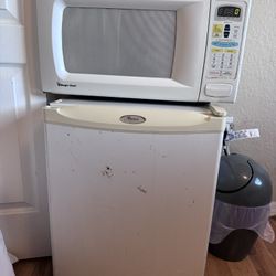 Mini Fridge And Microwave