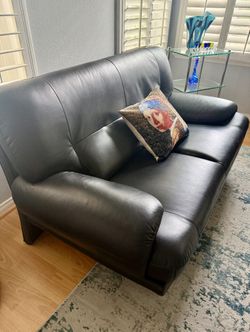 Black Leather Couch