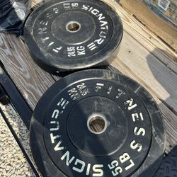 55LB Olympic Bumper Plate Pair