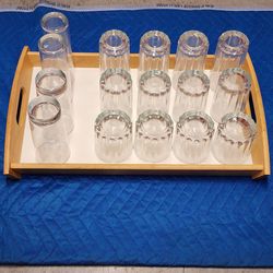 Crisa Glassware Set - 12 Piece Collection High ball, Tumbler & Rocks Glasses
