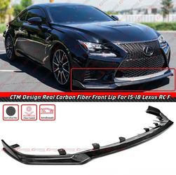 15-18 Lexus RCF CTM Design Real Carbon Fiber Front Bumper Lip