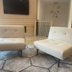 Set of 2 Modular Chair, Armchairs Set