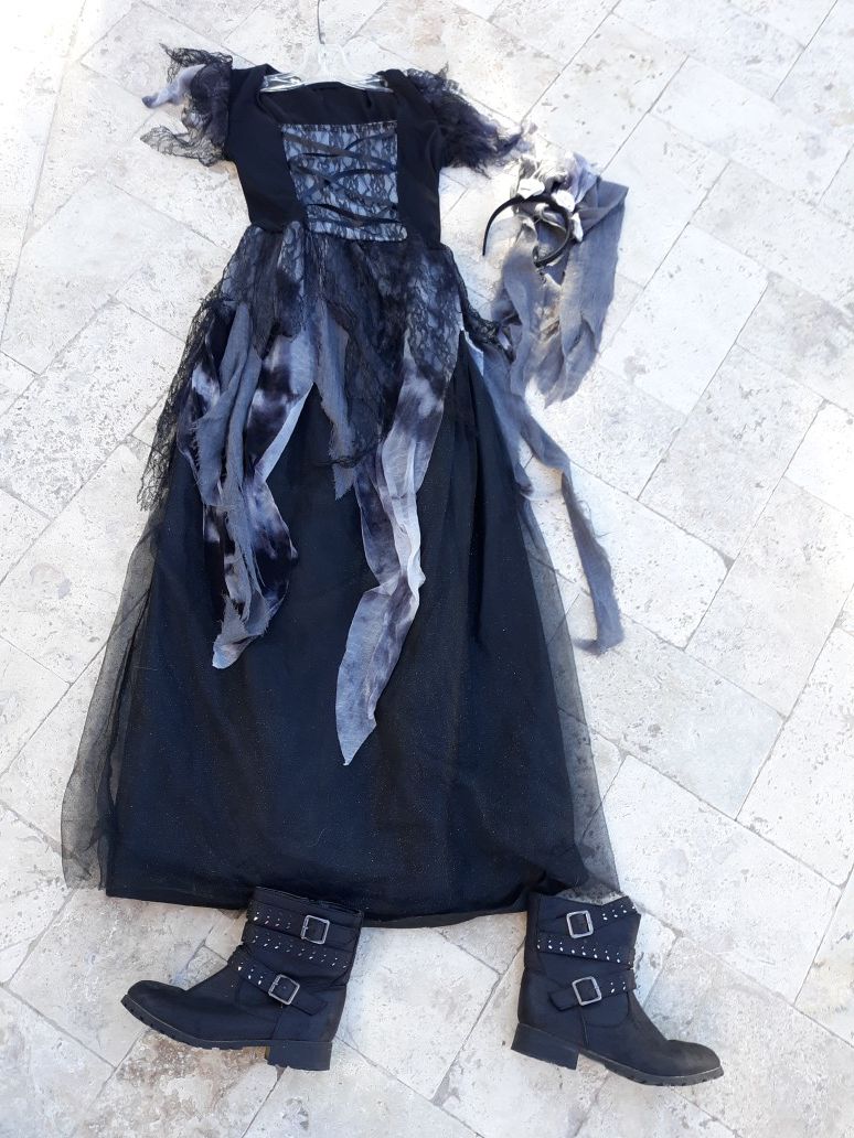 GIRLS Witch Bride Costume fits 8-10