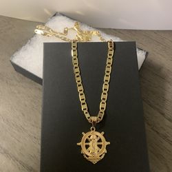 Mariner Link Chain And Pendant Set 