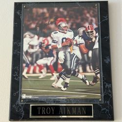 Troy Aikman Signed 8x10 Photo Plaque Dallas Cowboys Autographed NFL Memorabilia