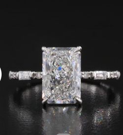 14k 3.53 Carat Lab Grown Diamond Ring